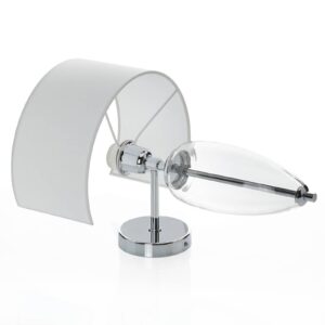 Svítidlo Ailati chrom/bílá textil/sklo/kov