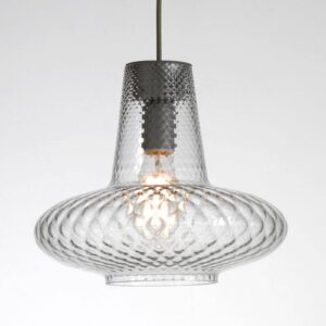 Svítidlo Ailati šedá/průhledná foukané sklo