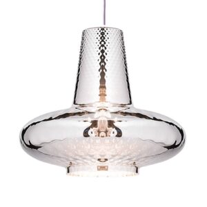 Svítidlo Ailati stříbrná metalíza foukané sklo