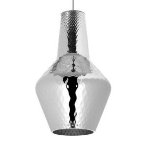 Svítidlo Ailati stříbrná metalíza foukané sklo