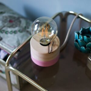 Svítidlo Almut von Wildheim borovice limba/světle růžová borové dřevo