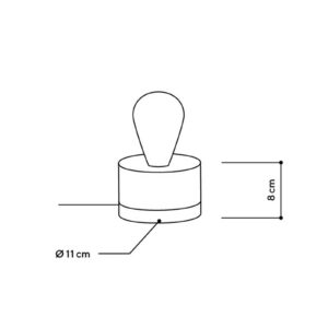 Svítidlo Almut von Wildheim ořech/pastelová modrá dřevo vlašského ořechu