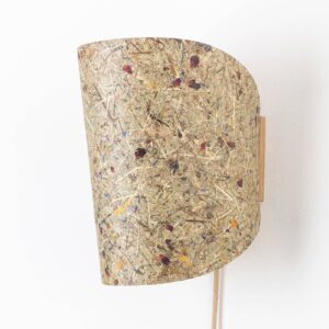 Svítidlo Almut von Wildheim dub přírodní/multicolor dubové dřevo/seno s květy alpské louky