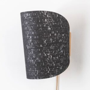 Svítidlo Almut von Wildheim dub přírodní/černá dubové dřevo/korek