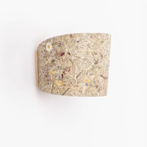 Svítidlo Almut von Wildheim dub přírodní/multicolor dubové dřevo/seno s květy alpské louky