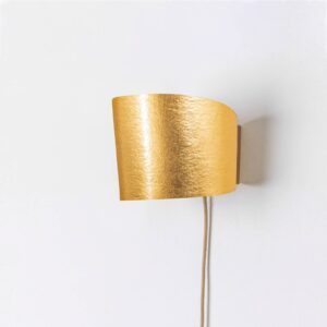 Svítidlo Almut von Wildheim dub přírodní/zlatá dubové dřevo/ananasová vlákna