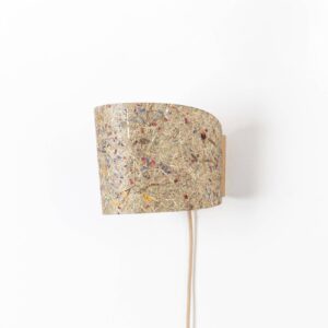 Svítidlo Almut von Wildheim dub přírodní/multicolor dubové dřevo/seno s květy alpské louky