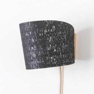 Svítidlo Almut von Wildheim dub přírodní/černá dubové dřevo/korek