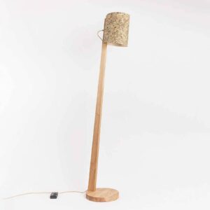 Svítidlo Almut von Wildheim dub přírodní/multicolor dubové dřevo/čisté seno