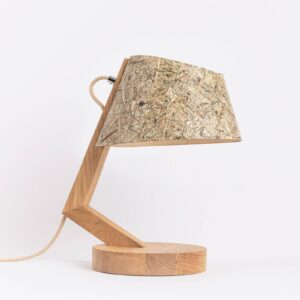 Svítidlo Almut von Wildheim dub přírodní/multicolor dubové dřevo/seno