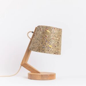 Svítidlo Almut von Wildheim dub přírodní/multicolor dubové dřevo/seno s květy alpské louky