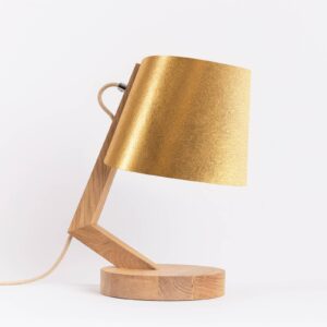 Svítidlo Almut von Wildheim dub přírodní/zlatá dubové dřevo/ananasová vlákna