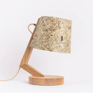 Svítidlo Almut von Wildheim dub přírodní/multicolor dubové dřevo/seno