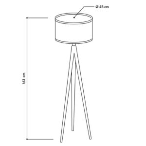 Svítidlo Almut von Wildheim dub přírodní/multicolor dubové dřevo/seno s modrými chrpami