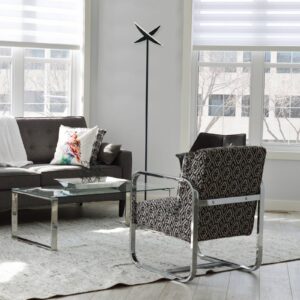 Svítidlo Aluminor černý/chrom ocel/polymetylmetakrylát