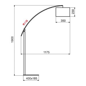 Svítidlo Aluminor dřevo tmavé/chrom/bílá kov/dřevo/tkanina