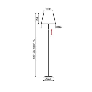 Svítidlo Aluminor černá ocel/tkanina