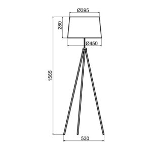 Svítidlo Aluminor bílá/chrom/červená ocel/syntetická tkanina