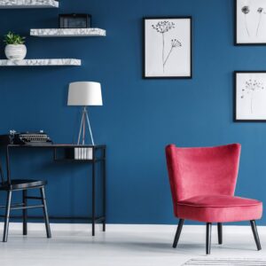 Svítidlo Aluminor bílá/chrom/červená ocel/syntetická tkanina