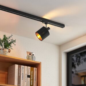 Svítidlo Arcchio černá/zlatá ocel/plast/textil