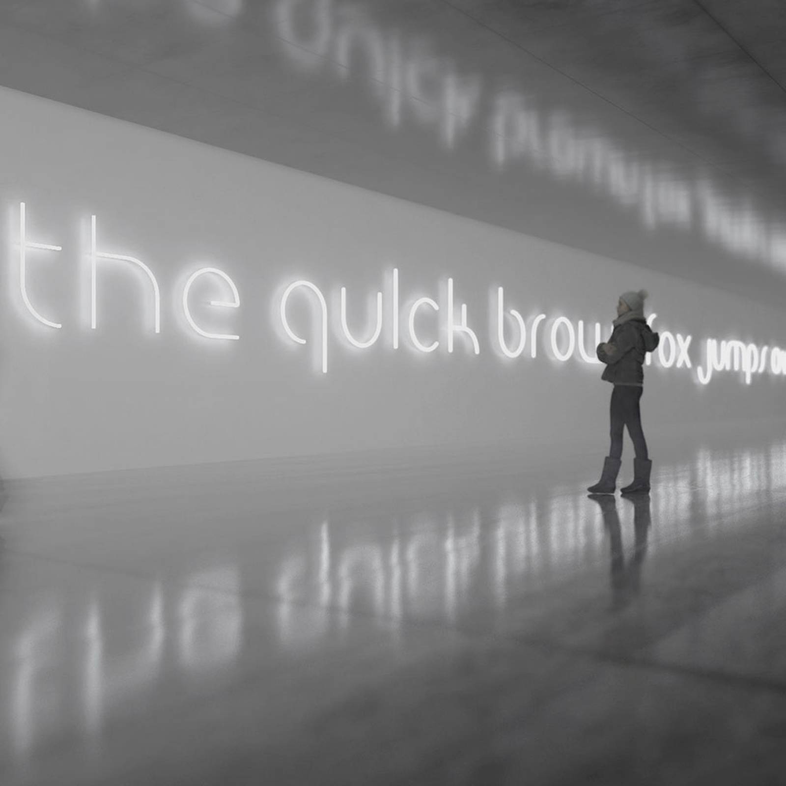 Artemide Alphabet of Light malé písmeno q, Obývací pokoj / jídelna, metakrylát, hliník, 23W, L: 65 cm, K: 95cm - Image 3