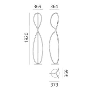 Svítidlo Artemide nikl/bílá hliník/silikon