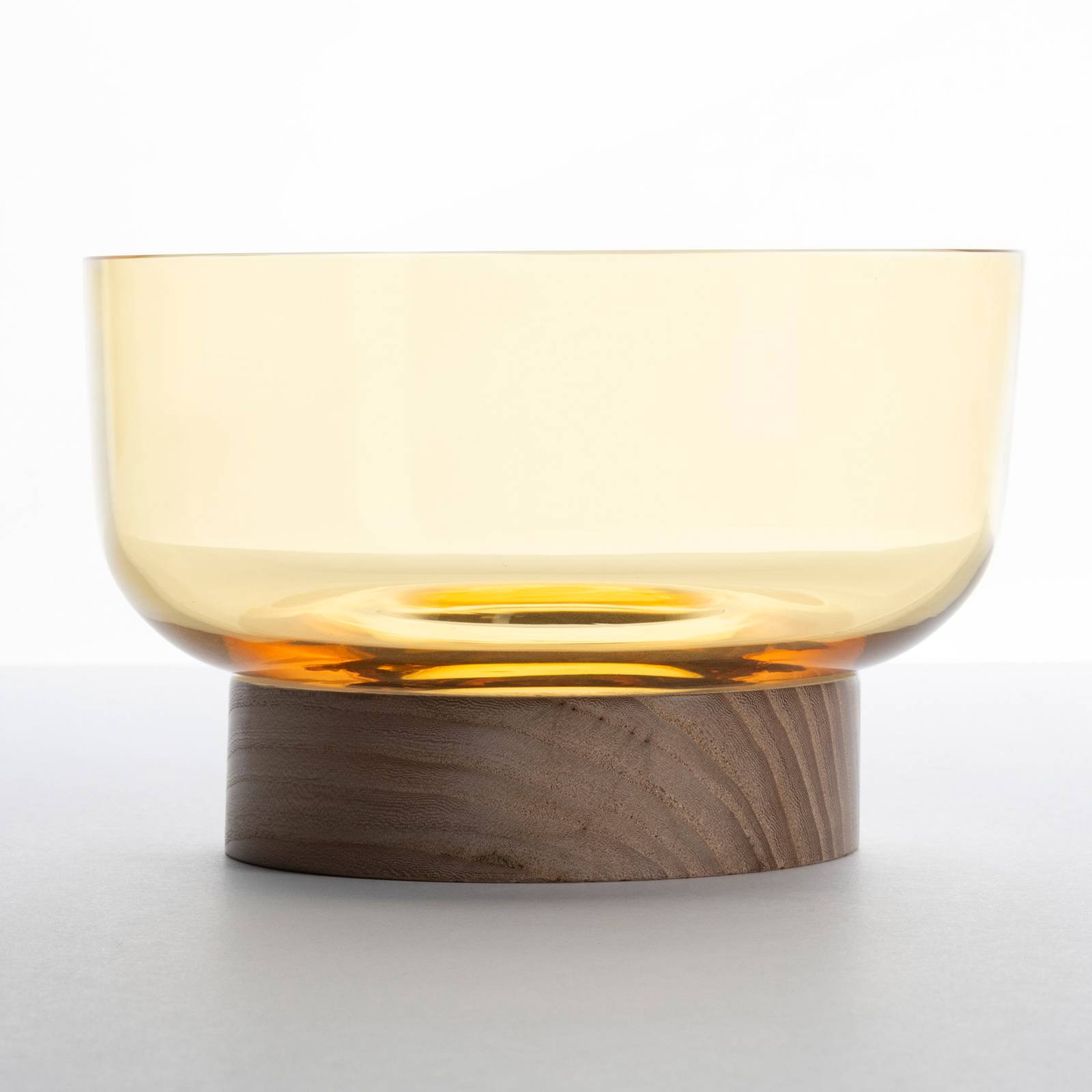 Svítidlo Artemide žlutá/tmavé dřevo ručně vyráběné sklo/dřevo
