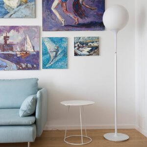 Svítidlo Artemide bílá sklo ručně foukané/zamak/polykarbonát