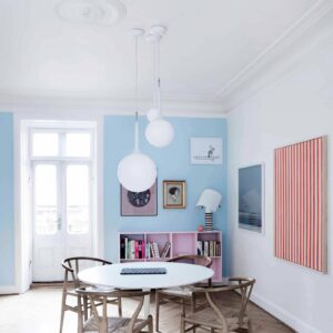 Svítidlo Artemide bílá sklo ručně foukané/polykarbonát