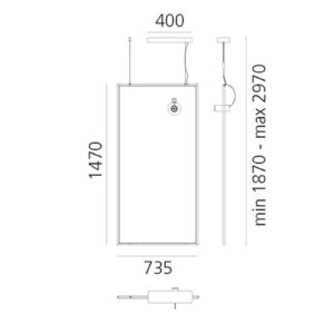 Svítidlo Artemide černá plast/hliník