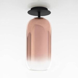 Svítidlo Artemide měď/baldachýn černá foukané sklo/hliník