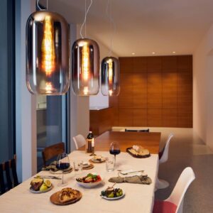 Svítidlo Artemide měď foukané sklo/hliník