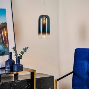 Svítidlo Artemide modrá hliník/sklo