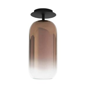 Svítidlo Artemide bronz/baldachýn černá foukané sklo/hliník