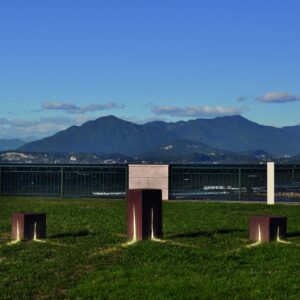 Svítidlo Artemide rezavá ocel COR-TEN/nerezová ocel/sklo