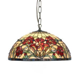 Svítidlo Artistar hnědá/krémová/červená kov/sklo