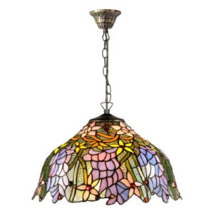 Svítidlo Artistar starožitná mosaz/multicolour kov/sklo