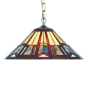 Svítidlo Artistar hnědá/krémová/červená/modrá kov/sklo