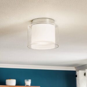 Svítidlo Astro opálově bílá/chrom leštěný Opálové sklo/čiré sklo/kov