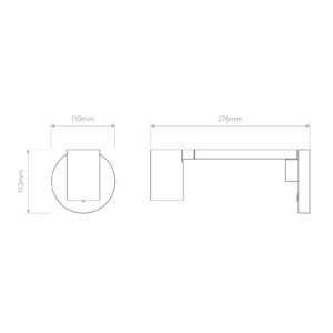 Svítidlo Astro bílá textura konstrukční ocel