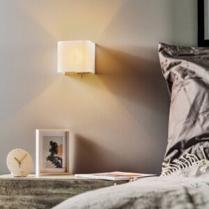 Svítidlo Astro bílá látka