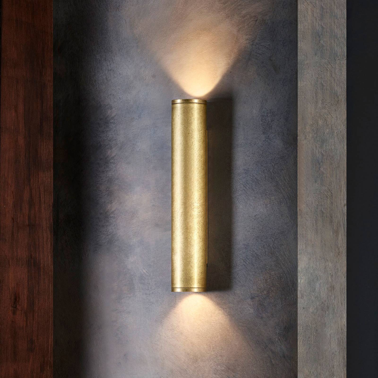 Svítidlo Astro mosaz/průhledná nerez/sklo