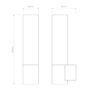 Svítidlo Astro bílé kov/sklo