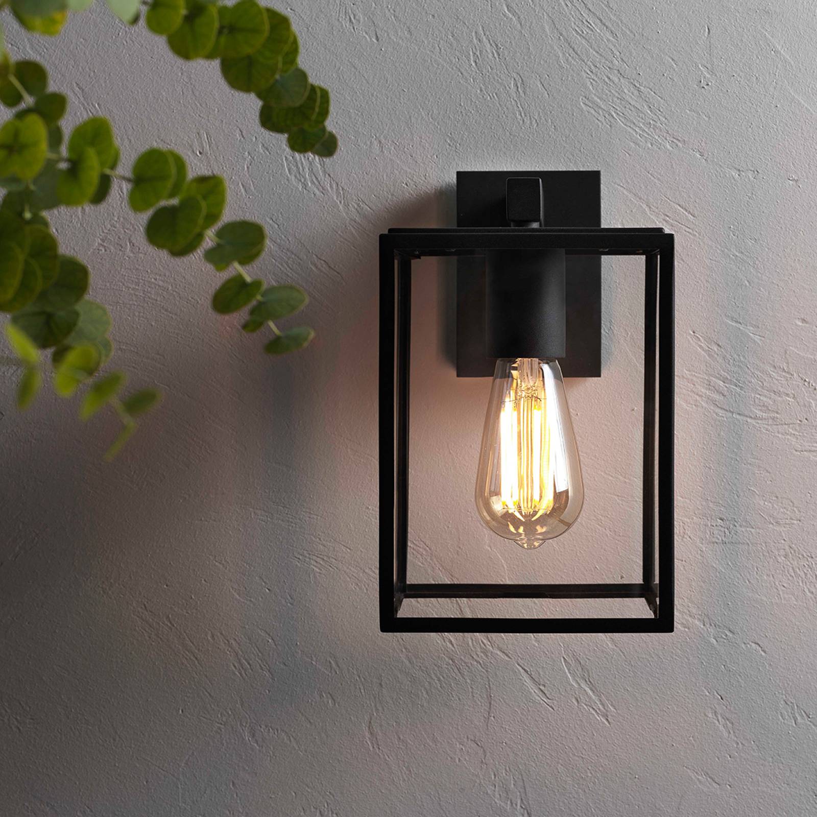 Svítidlo Astro černá/čirá ocel/sklo