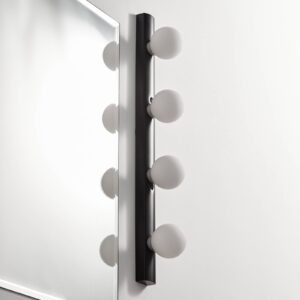 Svítidlo Astro černý matný/bílý opálový ocel/sklo