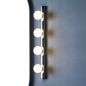 Svítidlo Astro chrom leštěný/bílá/opálová ocel/sklo