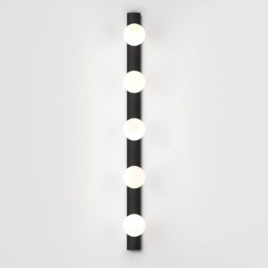 Svítidlo Astro černý matný/bílý opálový ocel/sklo