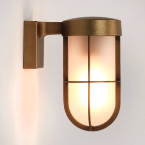 Svítidlo Astro mosaz antická/mražená kov/sklo