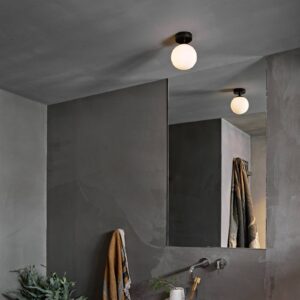 Svítidlo Astro černá/bílá ocel/mléčné sklo