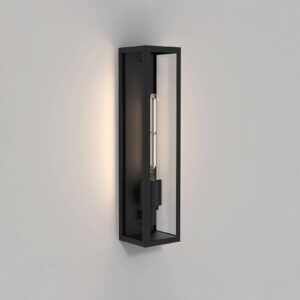 Svítidlo Astro černá matná/čirá ocel/sklo